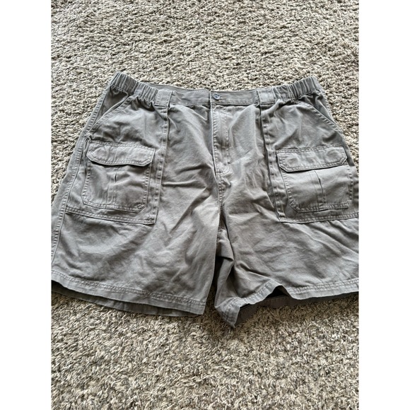 croft & barrow Other - Croft & Barrow Men's Gray Cargo Shorts Cotton Twill Flat Front Zip Pockets